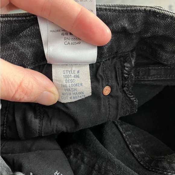 MOTHER x REVOLVE High Waisted Looker Ankle Fray in Night Hawk - Picture 13 of 14